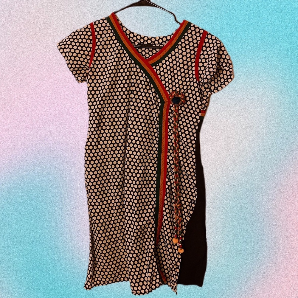 Multicolor Indian shirt with embroidery on the back